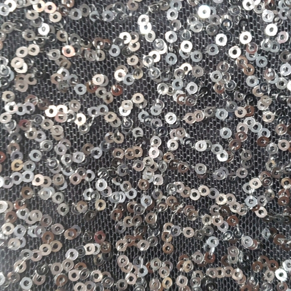EXPRESS Silver Sequin Mini Skirt - Picture 3 of 3